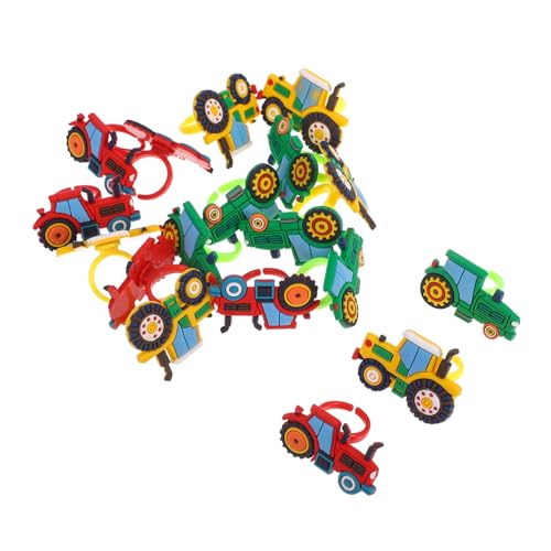 BCOATH 18 Stück Teiliges Kunststoff Schmuck mit Niedlichen Bauernhof Fahrzeugringen Sichere Kinderparty Geschenke für Erntedankfest Klassenzimmer Preise Lustige Ringe für Mädchen Jungen BCOATH 18 Stück Teiliges Kunststoff Schmuck mit Niedlichen Bauernhof Fahrzeugringen Sichere Kinderparty Geschenke für Erntedankfest Klassenzimmer Preise Lustige Ringe für Mädchen Jungen von BCOATH