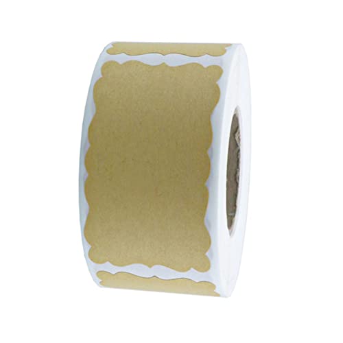 BCOATH 1Rolle Kraftetiketten Selbstklebend mit Blanko Aufklebern für Backen Etikettierung für Weihnachten Hochzeiten und von BCOATH