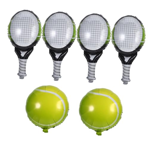 BCOATH 1Satz Tennisballon Teiliges Party Dekorationsset mit Aluminiumfolie Tennisballons und Schlägerballons für Geburtstagsfeiern und Tennisthemen Events Einfach von BCOATH
