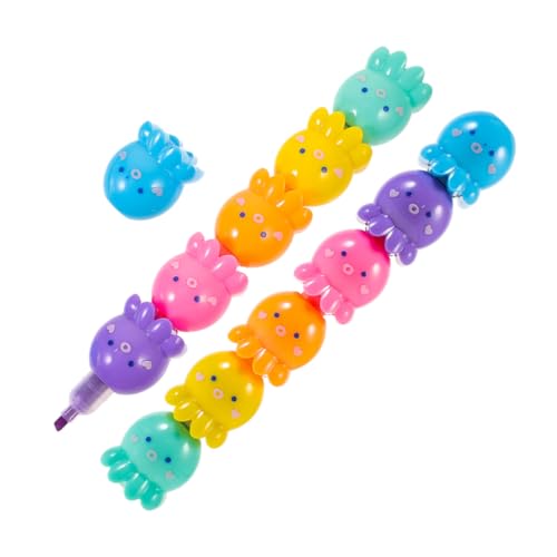 BCOATH 2 Sätze Mini Stapelbare Octopus Hochlighters Fluoreszierende Marker Stifte Verstellbar Leicht und Handlich DIY Schreib Malbedarf für Schüler Schule und Büro BCOATH 2 Sätze Mini Stapelbare Octopus Hochlighters Fluoreszierende Marker Stifte Verstellbar Leicht und Handlich DIY Schreib Malbedarf für Schüler Schule und Büro von BCOATH