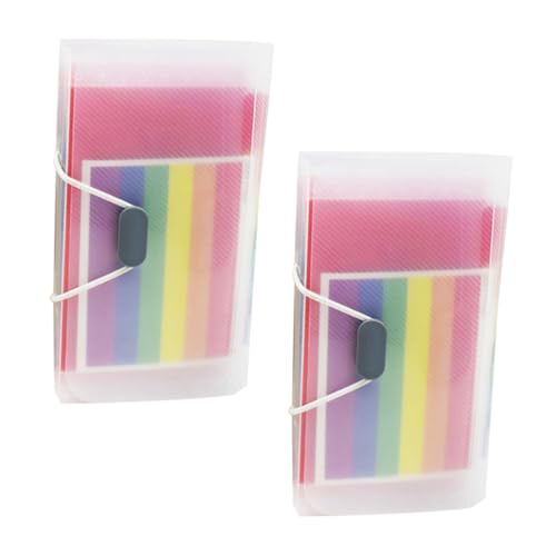 BCOATH 2 Stück Bunte Fächermappen aus Kunststoff Fächer Akkordeon Organizer mit Verschluss für Belege Tickets Büro und Zuhause BCOATH 2 Stück Bunte Fächermappen aus Kunststoff Fächer Akkordeon Organizer mit Verschluss für Belege Tickets Büro und Zuhause von BCOATH