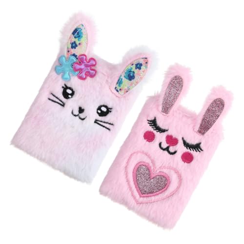 BCOATH 2 Stück Fluffy Plüsch Notizbuch Süßes Kaninchen Design Liniertes Tagebuch für Mädchen Handliches Mini Notizheft Kuscheliges Schreibbuch für Schule Reisen und Alltag BCOATH 2 Stück Fluffy Plüsch Notizbuch Süßes Kaninchen Design Liniertes Tagebuch für Mädchen Handliches Mini Notizheft Kuscheliges Schreibbuch für Schule Reisen und Alltag von BCOATH
