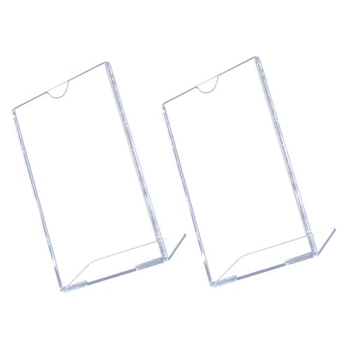 BCOATH 2 Stück Förmiger Acryl Tischaufsteller Transparent Klarer Werbehalter aus Hochwertigem Acryl Langlebig und Leicht zu Reinigen für Menükarten Preisschilder und Flyer im Restaurant von BCOATH