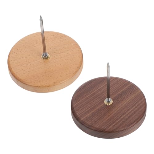 BCOATH 2 Stück Metall Quittungshalter Spike mit Holzsockel Gerader Metallstab Papierhalter für Restaurant Büro Küche Stilvoller Dokumentenhalter mit Hoher Kapazität zur Effizienten BCOATH 2 Stück Metall Quittungshalter Spike mit Holzsockel Gerader Metallstab Papierhalter für Restaurant Büro Küche Stilvoller Dokumentenhalter mit Hoher Kapazität zur Effizienten von BCOATH