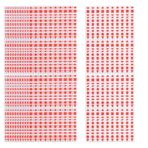 BCOATH 20 Blatt geometrische Etiketten: 10 mm Dreiecke, Halbkreise, Quadrate, Kreise, Rechtecke, ovale Codierungsaufkleber für Zuhause, Schule, Büro BCOATH 20 Blatt geometrische Etiketten: 10 mm Dreiecke, Halbkreise, Quadrate, Kreise, Rechtecke, ovale Codierungsaufkleber für Zuhause, Schule, Büro von BCOATH