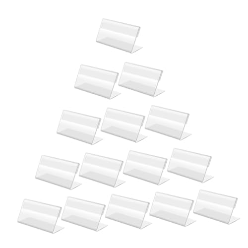 BCOATH 20 Stück Acryl Kartenständer Transparenter Preisschildhalter Tischaufsteller für Büro Supermarkt und Veranstaltungen Langlebig und Einfacher Informationsdisplay BCOATH 20 Stück Acryl Kartenständer Transparenter Preisschildhalter Tischaufsteller für Büro Supermarkt und Veranstaltungen Langlebig und Einfacher Informationsdisplay von BCOATH