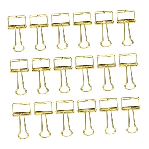 BCOATH 20 Stück Goldene Dekorative Metallklammern aus Edelstahl Langlebige Büroklammern für Schule Bürobedarf und Kreative Bastelarbeiten von BCOATH