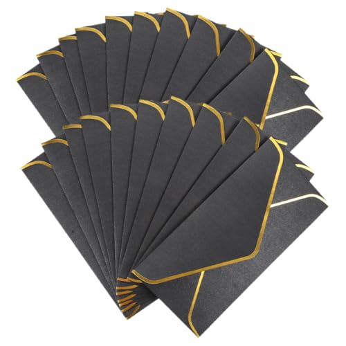 BCOATH 20 Stück Goldrandige Förmige Klappkarten Umschläge Schwarz Multifunktionale Hochzeitseinladung Umschläge Geeignet für Dankeskarten Grußkarten Party und Geschäftsveranstaltungen BCOATH 20 Stück Goldrandige Förmige Klappkarten Umschläge Schwarz Multifunktionale Hochzeitseinladung Umschläge Geeignet für Dankeskarten Grußkarten Party und Geschäftsveranstaltungen von BCOATH