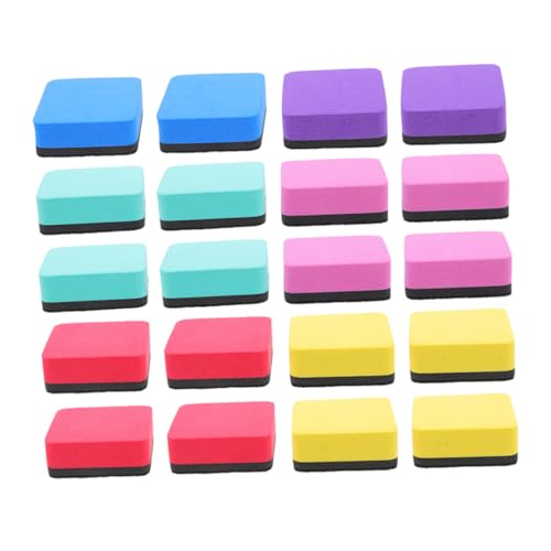 BCOATH 20 Stück Magnetische Whiteboard Reinigungsradierer Für Mini Whiteboards Trocken Abwischbarer Radiergummi Magnetische Büro Radierer Lehrerbedarfsartikel von BCOATH
