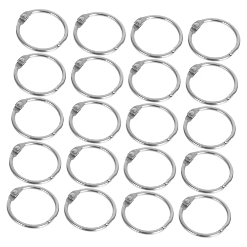 BCOATH 20 Stück Metall-binderringe: Loseblattringe Für Sammelalben, Karteikarten, Karteikarten – Schulhefte, Ordner, Metalldruckknöpfe, Bürobedarf BCOATH 20 Stück Metall-binderringe: Loseblattringe Für Sammelalben, Karteikarten, Karteikarten – Schulhefte, Ordner, Metalldruckknöpfe, Bürobedarf von BCOATH