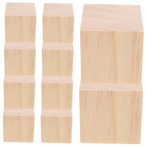 BCOATH 20 Stück Teiliges Holzklötze Blanko Würfel zum Bemalen und Basteln für DIY Projekte Robuste Natürliche Holzwürfel für Vorschule Fördert Kreativität und Familienzeit von BCOATH