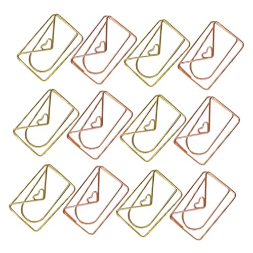 BCOATH 20 Stück Teiliges Kleine Büroklammern in Umschlagform Goldene Metallklammern Robuste Papierklammern für Büro Schule und Private Organisation Vielseitige Paperclips BCOATH 20 Stück Teiliges Kleine Büroklammern in Umschlagform Goldene Metallklammern Robuste Papierklammern für Büro Schule und Private Organisation Vielseitige Paperclips von BCOATH