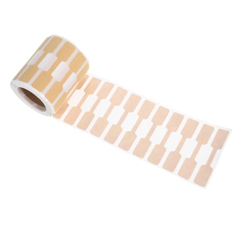 BCOATH 2000 Stück Selbstklebende Preisschilder Kleberschmuck Tags Aufkleber für Armbänder selbstklebende Schmuckmarker Schmucketiketten Beschreibbare Tags Halskette -Etikett Papier Braun von BCOATH