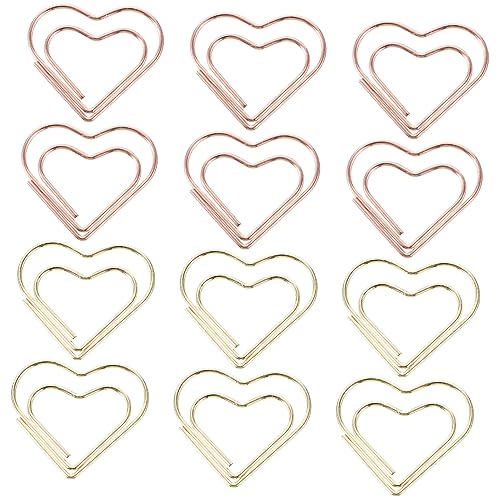 BCOATH 24 Stück Teiliges Bunte Herz Büroklammern aus Aluminiumlegierung Kleine Leichte und Kreative Paperclips für Dokumente Notizen Kalender und Scrapbooks für Büro und Zuhause BCOATH 24 Stück Teiliges Bunte Herz Büroklammern aus Aluminiumlegierung Kleine Leichte und Kreative Paperclips für Dokumente Notizen Kalender und Scrapbooks für Büro und Zuhause von BCOATH