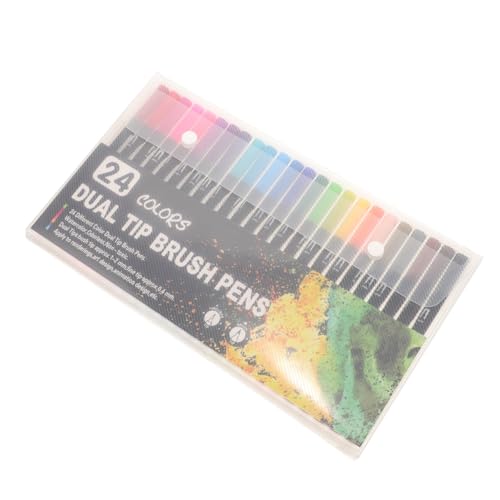 BCOATH 24 Stück Teiliges Set Doppelendige Wasserfarben Marker für Keramik Holz und für Kreative Projekte und von BCOATH