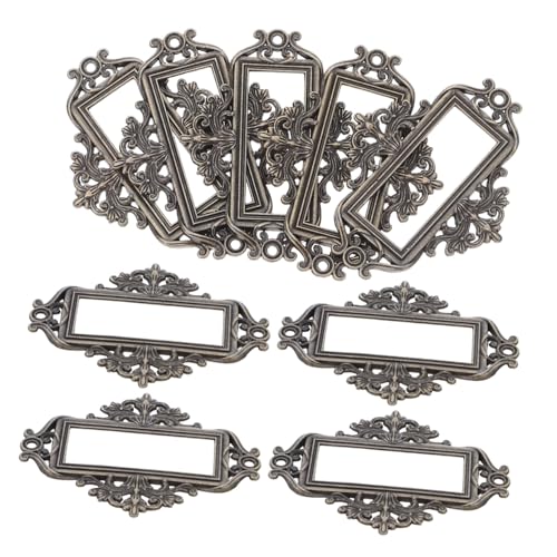 BCOATH 24 Stück Teiliges Vintage Metall Etikettenhalter für Büro Schubladen Schränke und Holzkisten Robuste Metallrahmen für Namenskarten Datei Schubladenbeschriftung BCOATH 24 Stück Teiliges Vintage Metall Etikettenhalter für Büro Schubladen Schränke und Holzkisten Robuste Metallrahmen für Namenskarten Datei Schubladenbeschriftung von BCOATH