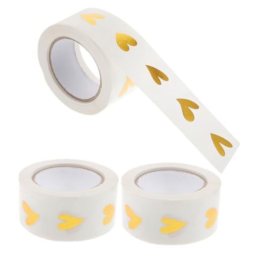 BCOATH 3 Rollen Transparente Herzförmige Hochzeitseinladungsaufkleber mit Heißfolienprägung Selbstklebende Etiketten für Geschenkverpackung Festliche Label Sticker BCOATH 3 Rollen Transparente Herzförmige Hochzeitseinladungsaufkleber mit Heißfolienprägung Selbstklebende Etiketten für Geschenkverpackung Festliche Label Sticker von BCOATH