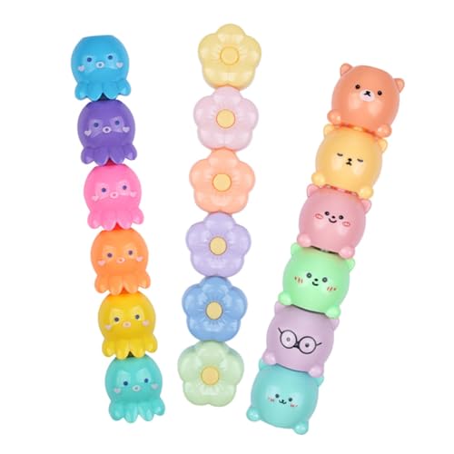 BCOATH 3 Sätze Kreative Cartoon Textmarker Stifte Aesthetic Marker mit Bunten Farben für Schule und Büro Hochwertige und Komfortable Anwendung für Notizen und BCOATH 3 Sätze Kreative Cartoon Textmarker Stifte Aesthetic Marker mit Bunten Farben für Schule und Büro Hochwertige und Komfortable Anwendung für Notizen und von BCOATH