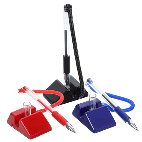 BCOATH 3 Stück Sicherer Theken Kugelschreiber mit Ständer Teiliges Büro und Bankschreibtisch Stift mit Gel Tinte Diebstahl Stabiles Design Glattes Schreiben Kunststoffmaterial Schwarz BCOATH 3 Stück Sicherer Theken Kugelschreiber mit Ständer Teiliges Büro und Bankschreibtisch Stift mit Gel Tinte Diebstahl Stabiles Design Glattes Schreiben Kunststoffmaterial Schwarz von BCOATH