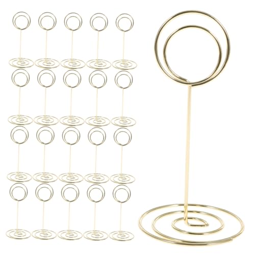 BCOATH 30 Stück Teiliges Memo Goldfarbene Runde Draht notizhalter Kreative Aufrechte Fotoklammern für Büro Zuhause Schule Stabile und Dekorative Schreibtisch organizer BCOATH 30 Stück Teiliges Memo Goldfarbene Runde Draht notizhalter Kreative Aufrechte Fotoklammern für Büro Zuhause Schule Stabile und Dekorative Schreibtisch organizer von BCOATH