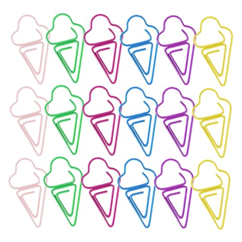 BCOATH 30Stücke Eiscreme Förmige Büroklammern Lustige und Dekorative Clips für Büro Schule und Zuhause Langlebige Bookmarks im Einzigartigen Design von BCOATH