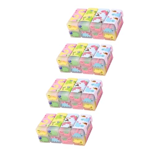 BCOATH 32pcs Kreative Dinosauriergummis Für Schüler Eine Niedliche Und Tragbare Tierrotler Für Kinder Mini Cartoon Eraser Schulmaterial von BCOATH