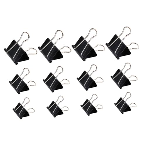 BCOATH 36 Stück Teiliges Büroklammer aus Metall Langlebige Binder Clips in Schwarz Vielseitig für Dokumente und Ordner zum Organisieren und Schnellen Zusammenhalten im Büro und Schule BCOATH 36 Stück Teiliges Büroklammer aus Metall Langlebige Binder Clips in Schwarz Vielseitig für Dokumente und Ordner zum Organisieren und Schnellen Zusammenhalten im Büro und Schule von BCOATH