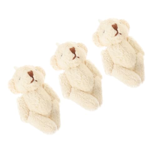 BCOATH 3Stücke Kleine Bärenpuppe DIY Bekleidungszubehör mit Hutdekor Perlensamt Stofftier für Kreative Handarbeiten für und DIY Projekte von BCOATH