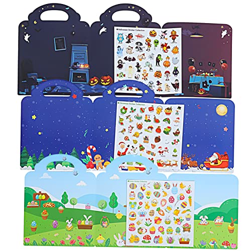 BCOATH 3sätze Mädchen Aufkleberbuch Wiederverwendbare Sticker Für Frühkindliche Ostern Halloween Weihnachten Für Kleinkinder Und Vorschulkinder BCOATH 3sätze Mädchen Aufkleberbuch Wiederverwendbare Sticker Für Frühkindliche Ostern Halloween Weihnachten Für Kleinkinder Und Vorschulkinder von BCOATH