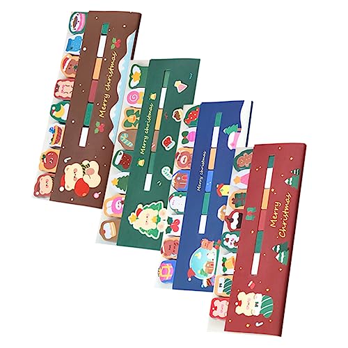 BCOATH 4 Lesen Von Buchregisterkarten Für Markierungen Lesezeichen Lesezeichen Schulklebestreifen Student Klebrig Süße Registerkarten Ästhetisch Cartoon-buchregisterkarten Colorful Papier von BCOATH
