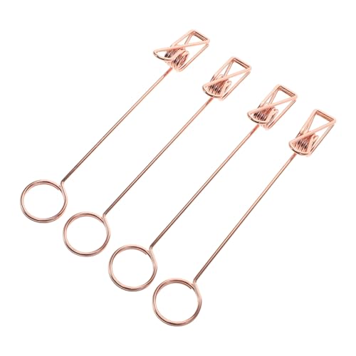 BCOATH 4 Stück Doppelklemmen Metall Multifunktionale Bildhalter Kartenhalter Notizclip Robust und Handlich Leichter Büro und Haushaltsclip Modernes Design für Schreibtisch und Party BCOATH 4 Stück Doppelklemmen Metall Multifunktionale Bildhalter Kartenhalter Notizclip Robust und Handlich Leichter Büro und Haushaltsclip Modernes Design für Schreibtisch und Party von BCOATH