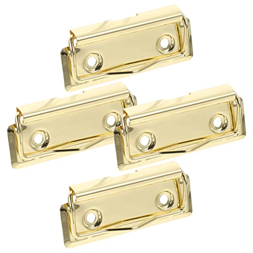 BCOATH 4 Stück Montierbare Metall Clips für Klemmbrett Wiederverwendbare Binder Clips für Büro und Dokumentenorganisation aus Langlebigem von BCOATH
