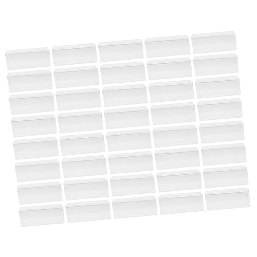 BCOATH 40 Stück Preisschild Halter aus Kunststoff für Supermarkt Transparente Etikettenhalter für Preisanzeigen für Einzelhandel und Warenpräsentation von BCOATH
