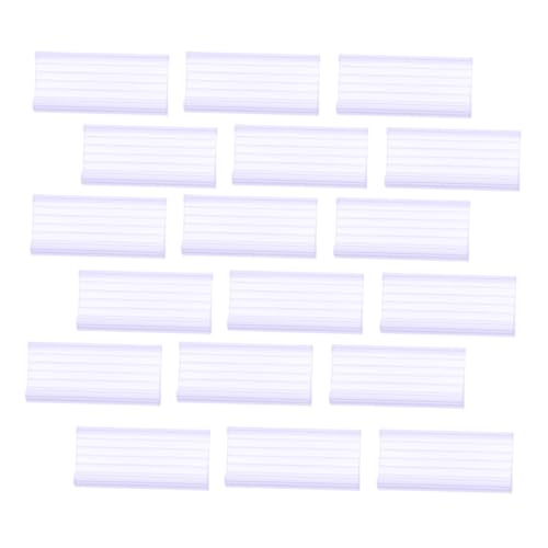 BCOATH 40 Stück Teiliges Transparentes Kunststoff Preisschildhalter für Einzelhandel Klarer PVC Labelhalter mit Clips für Drahtregale Einfache Befestigung für Supermärkte und Geschäfte BCOATH 40 Stück Teiliges Transparentes Kunststoff Preisschildhalter für Einzelhandel Klarer PVC Labelhalter mit Clips für Drahtregale Einfache Befestigung für Supermärkte und Geschäfte von BCOATH