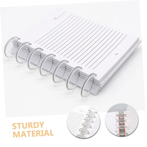 BCOATH 40 Stück Transparente Bindescheiben für Loseblatt planer Notizbücher Scrapbooks Einfache Installation Langlebig Flexibel für Professionelles und Privates Organisationszubehör BCOATH 40 Stück Transparente Bindescheiben für Loseblatt planer Notizbücher Scrapbooks Einfache Installation Langlebig Flexibel für Professionelles und Privates Organisationszubehör von BCOATH