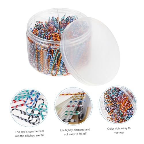 BCOATH 450 Stück Bunte Metall Büroklammern Farbige Paper Clips für Dicke Dokumente Karten Fotos zur Büro Schulorganisation Robuste Klammern in Praktischer Box von BCOATH