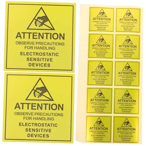 BCOATH 450 Stück Selbstklebende Anti elektrostatische Warnaufkleber Elektrostatische Vorsichtsetiketten mit Starker Haftung für Empfindliche Elektronische Geräte und Schaltkreise BCOATH 450 Stück Selbstklebende Anti elektrostatische Warnaufkleber Elektrostatische Vorsichtsetiketten mit Starker Haftung für Empfindliche Elektronische Geräte und Schaltkreise von BCOATH