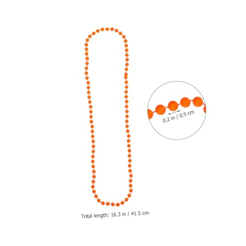 BCOATH 48 Teiliges Neon Perlen Halsketten Leuchtende Jahre Retro Party Accessoires in Orange Grün Gelb Kunststoff für Frauen für Tanz und Disko Events von BCOATH
