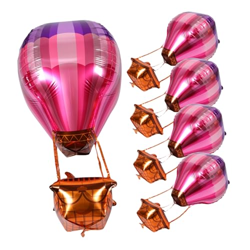BCOATH 5 Stück Metallic Heißluftballon Folienballons Partydekoration für Geburtstag Shower Hochzeit Innen und Außenbereich BCOATH 5 Stück Metallic Heißluftballon Folienballons Partydekoration für Geburtstag Shower Hochzeit Innen und Außenbereich von BCOATH