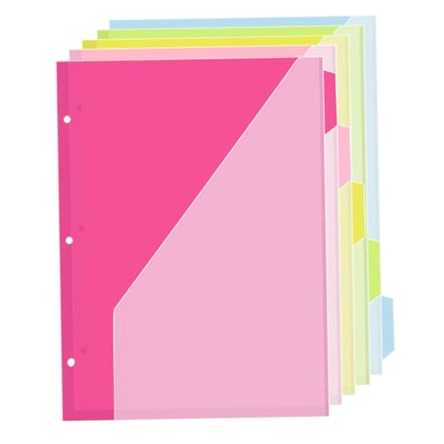 BCOATH 5 Stück Teiliges PP Ordnerrückensystem mit Transparente Register mit Taschen Vielseitige Trennblätter für Dokumentenorganisation Ordner Zubehör für Schnelles Zugreifen und Schutz BCOATH 5 Stück Teiliges PP Ordnerrückensystem mit Transparente Register mit Taschen Vielseitige Trennblätter für Dokumentenorganisation Ordner Zubehör für Schnelles Zugreifen und Schutz von BCOATH