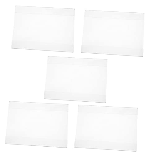 BCOATH 5 Stück Transparente Acryl Preisschildhalter für Regale Preisetiketten Aufsteller für Supermärkte Geschäfte und Tische Einfache Handhabung und Effektive Werbung von BCOATH