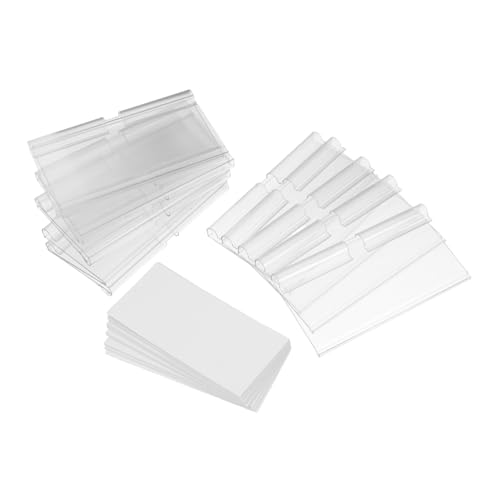 BCOATH 50 Satz Transparente PVC Etikettenhalter Clips für Regale und Aufbewahrungsboxen Wiederverwendbar Hitzebeständig Klare Preisschildhalter für Einzelhandel und Supermarktdisplay BCOATH 50 Satz Transparente PVC Etikettenhalter Clips für Regale und Aufbewahrungsboxen Wiederverwendbar Hitzebeständig Klare Preisschildhalter für Einzelhandel und Supermarktdisplay von BCOATH