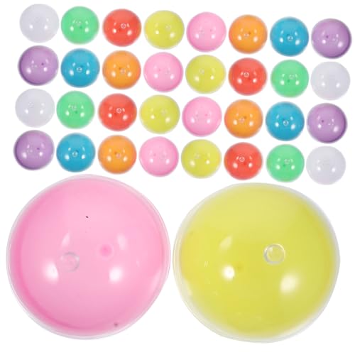 BCOATH 50 Stück Halbtransparente Kleine Lottokugeln Nahtlose Kunststoffkugeln zum Befüllen Leichte Spielzeugkapseln für Automaten Party und Freizeit Langlebig und Praktisch BCOATH 50 Stück Halbtransparente Kleine Lottokugeln Nahtlose Kunststoffkugeln zum Befüllen Leichte Spielzeugkapseln für Automaten Party und Freizeit Langlebig und Praktisch von BCOATH