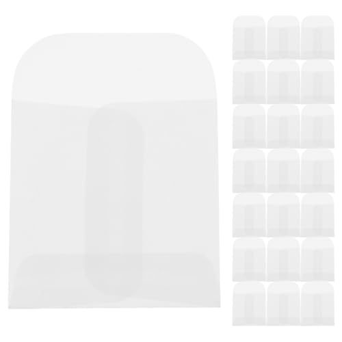 BCOATH 50 Stück Schmuck-Organizer-Beutel – kleine, flache Papiertüten – Mini-Umschläge, transparente Snack-Beutel für Ohrringe, Karten, Party-Gastgeschenke von BCOATH