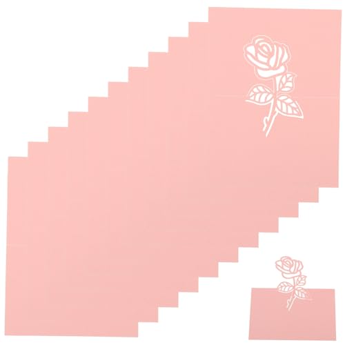 BCOATH 50 Stück Tischkarten Hochzeit mit Rosenmuster Rosafarbene Platzkarten für Beschreibbare Namenskarten für Sitzordnung Dekoration für Hochzeitsfeier und Babyparty von BCOATH