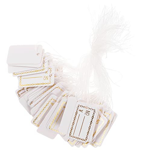 BCOATH 500 Stück Hängende Schmuckanhänger Preisschilder zum Beschriften Blanko Papieretiketten aus Dickem Papier mit Schnur Vielseitige Preisschilder für Schmuck Kleidung und BCOATH 500 Stück Hängende Schmuckanhänger Preisschilder zum Beschriften Blanko Papieretiketten aus Dickem Papier mit Schnur Vielseitige Preisschilder für Schmuck Kleidung und von BCOATH