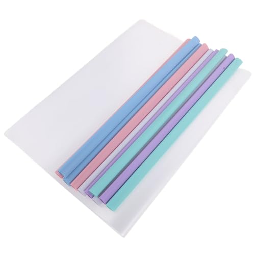 BCOATH 50Stücke Kunststoff Ordner mit Hebelklemmen Durchsichtige Dateispeicher für Dokumente für Papiere Musikbücher und Zufällige Farben Packung von BCOATH