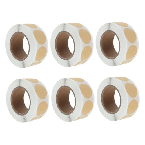 BCOATH 6 Rollen Kraftpapier Aufkleber DIY Geschenkverpackung Siegel Sticker Rund Selbstklebend für Umschläge Hochzeit Party Dekoration Scrapbooking BCOATH 6 Rollen Kraftpapier Aufkleber DIY Geschenkverpackung Siegel Sticker Rund Selbstklebend für Umschläge Hochzeit Party Dekoration Scrapbooking von BCOATH