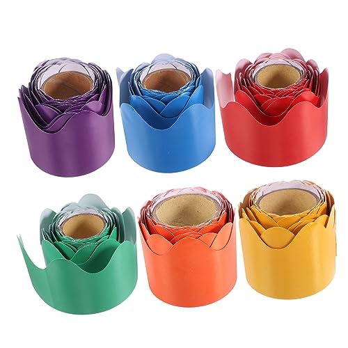 BCOATH 6 Rollen Wellenförmige Bulletin Board Bordüre Selbstklebend Verschleißfeste Dekorative Randaufkleber für Klassenzimmer Pinnwand Bunte DIY Schwarze Tafel Randdekoration Farben BCOATH 6 Rollen Wellenförmige Bulletin Board Bordüre Selbstklebend Verschleißfeste Dekorative Randaufkleber für Klassenzimmer Pinnwand Bunte DIY Schwarze Tafel Randdekoration Farben von BCOATH