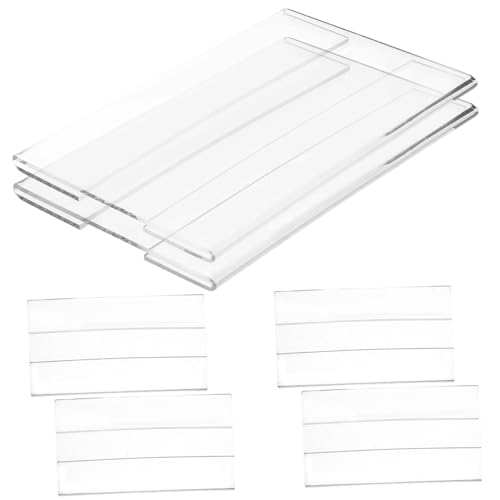 BCOATH 6 Stück Acryl Preisschildhalter Stabil Leicht Transparent für Supermarkt Regalbeschriftung Wandmontage Praktische Etikettenanzeige BCOATH 6 Stück Acryl Preisschildhalter Stabil Leicht Transparent für Supermarkt Regalbeschriftung Wandmontage Praktische Etikettenanzeige von BCOATH